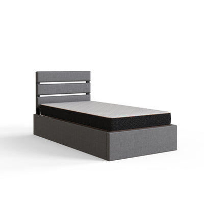 Hudson 90cm End Lift Ottoman Bed – Grey