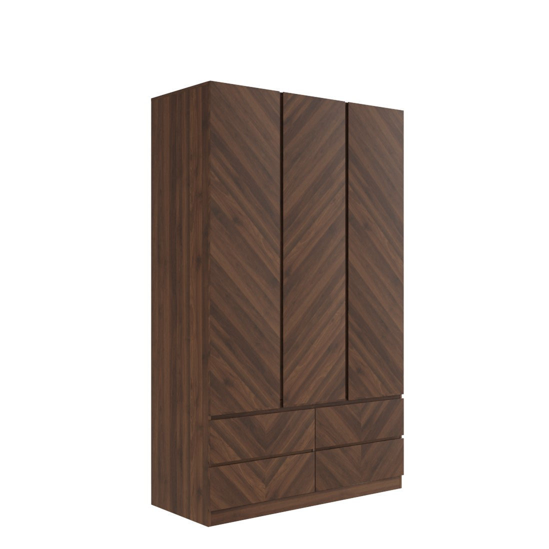Catania 3 Door 4 Drawer Wardrobe Royal Walnut – GFW, view 5