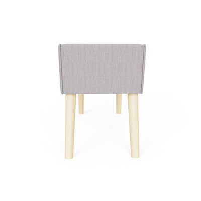 Milan Upholstered Bench Grey Hopsack – GFW, view 6