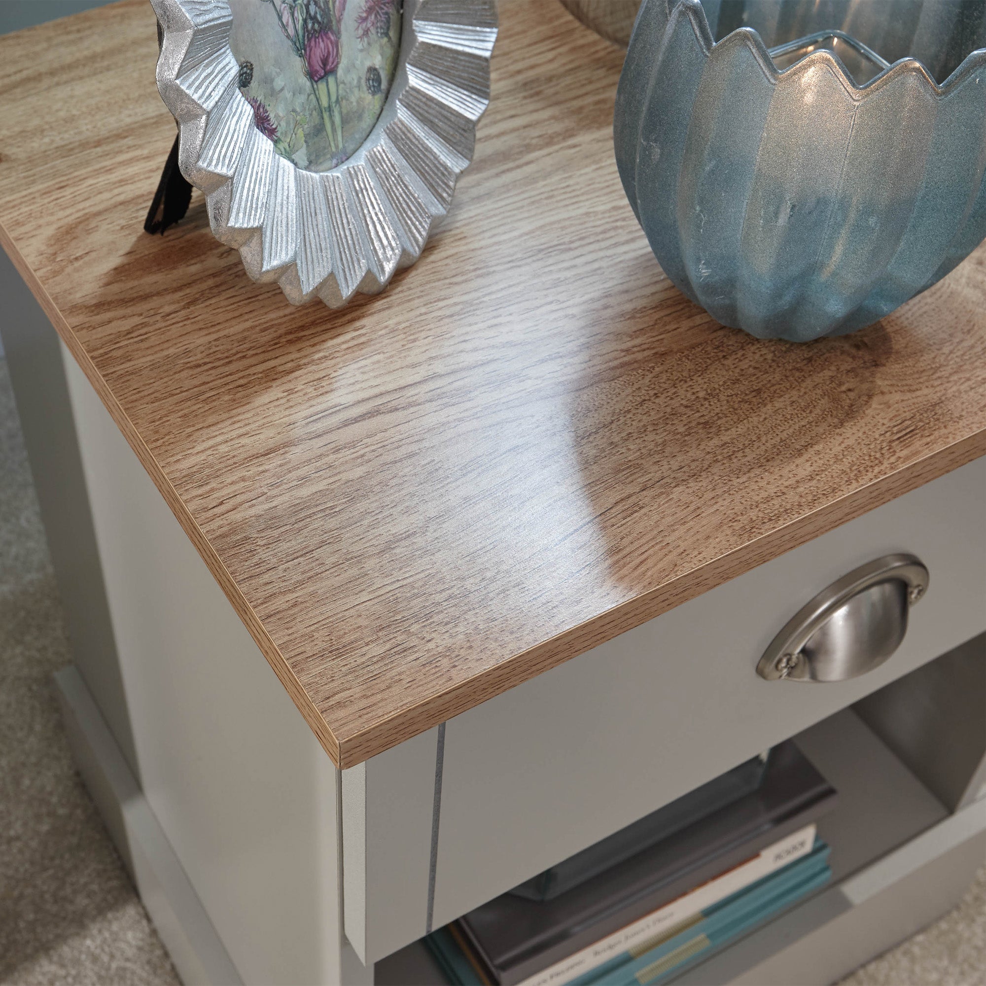 Kendal 1 Drawer Bedside Grey – GFW, view 6