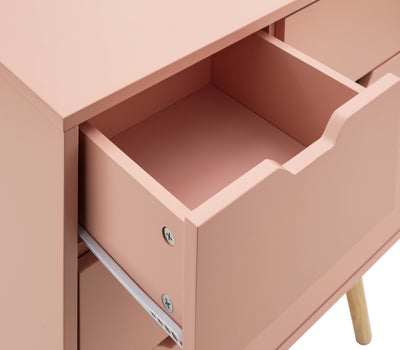 Nyborg 2+2 Drawer Chest – Coral Pink