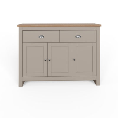 Lancaster Large Sideboard – Grey & Oak
