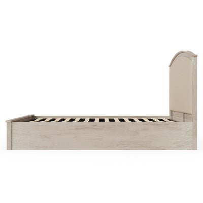 Madrid Ottoman Bed Limed Oak Fabric Headboard Natural – GFW, view 6