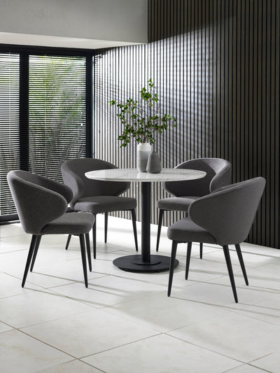 Marcus Mid Grey Fabric Dining Chairs (Set of 2) – Julian Bowen, view 13