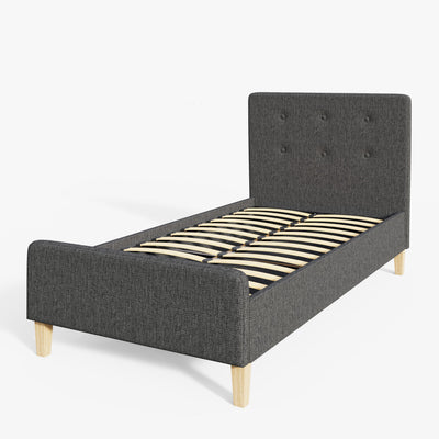 Ashbourne Fabric Upholstered Bed Grey – GFW, view 26