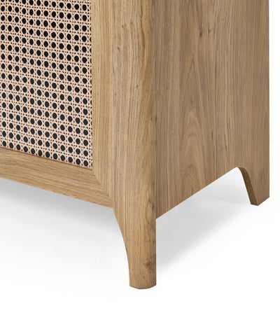 Sydney Shoe Cupboard - Rattan Effect – Julian Bowen, view 6