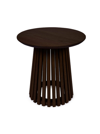 Ollie Dark Oak 45cm Round Lamp Table – Julian Bowen