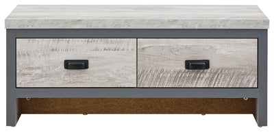 Boston 2 Drawer Coffee Table Grey – GFW