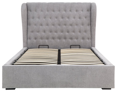 Dakota Ottoman Bed With Solid Base Platinum – GFW, view 18