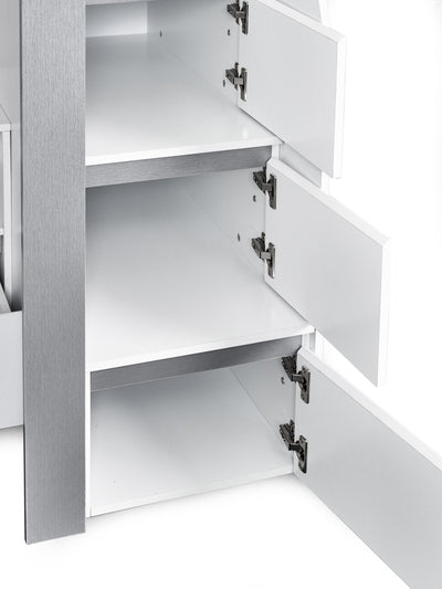 Gaia Highsleeper TV Bed - White and Silver – Julian Bowen, view 8