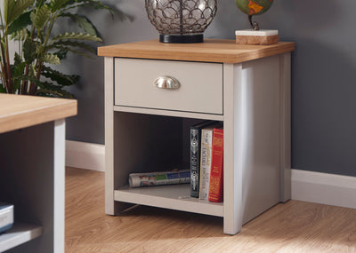 Lancaster Lamp Table Grey – GFW, view 4