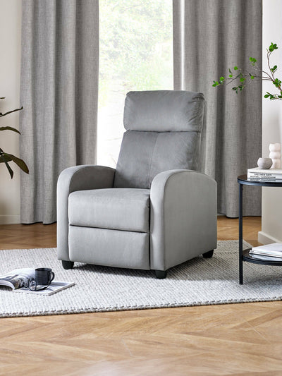 Vivo Grey Chenille Reclining Arm Chair – Julian Bowen, view 15