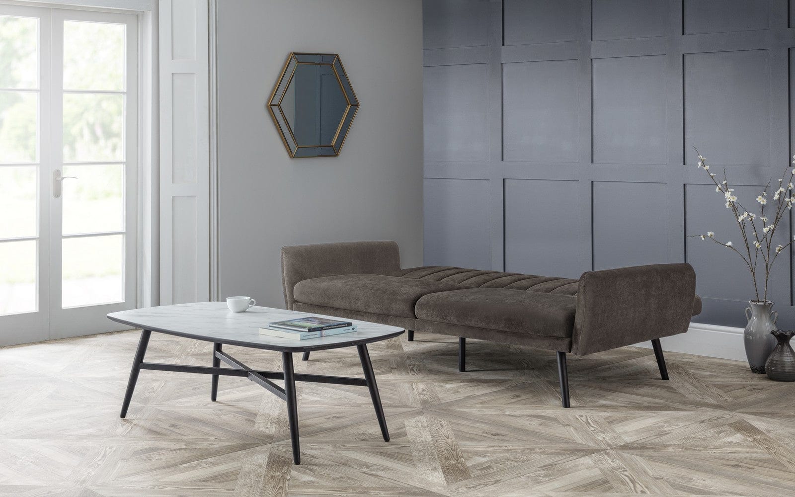 Afina Sofabed - Grey – Julian Bowen, view 4