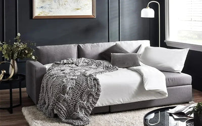 Angel Sofabed With Storage - Light Grey – Julian Bowen, view 3
