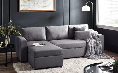 Angel Sofabed With Storage - Light Grey – Julian Bowen, view 2