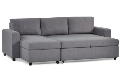 Angel Sofabed With Storage - Light Grey – Julian Bowen, view 7