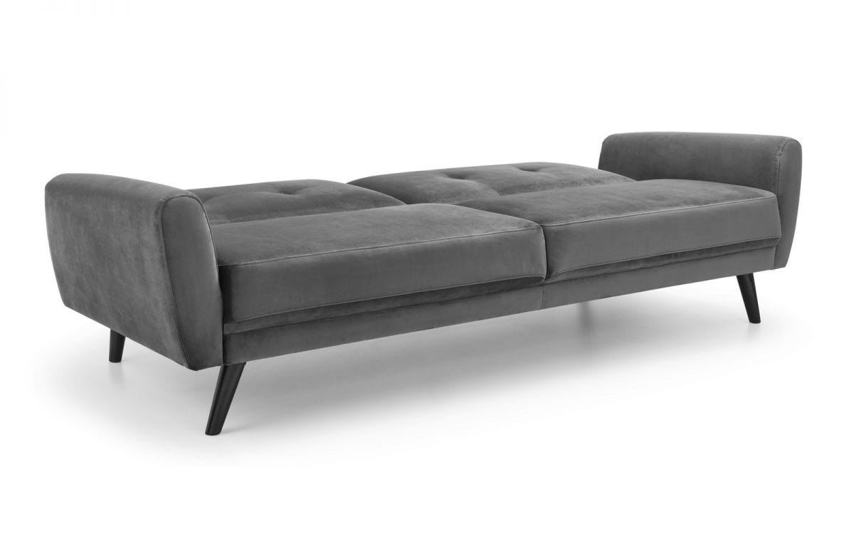 Monza Sofabed In Dark Grey Velvet – Julian Bowen, view 4
