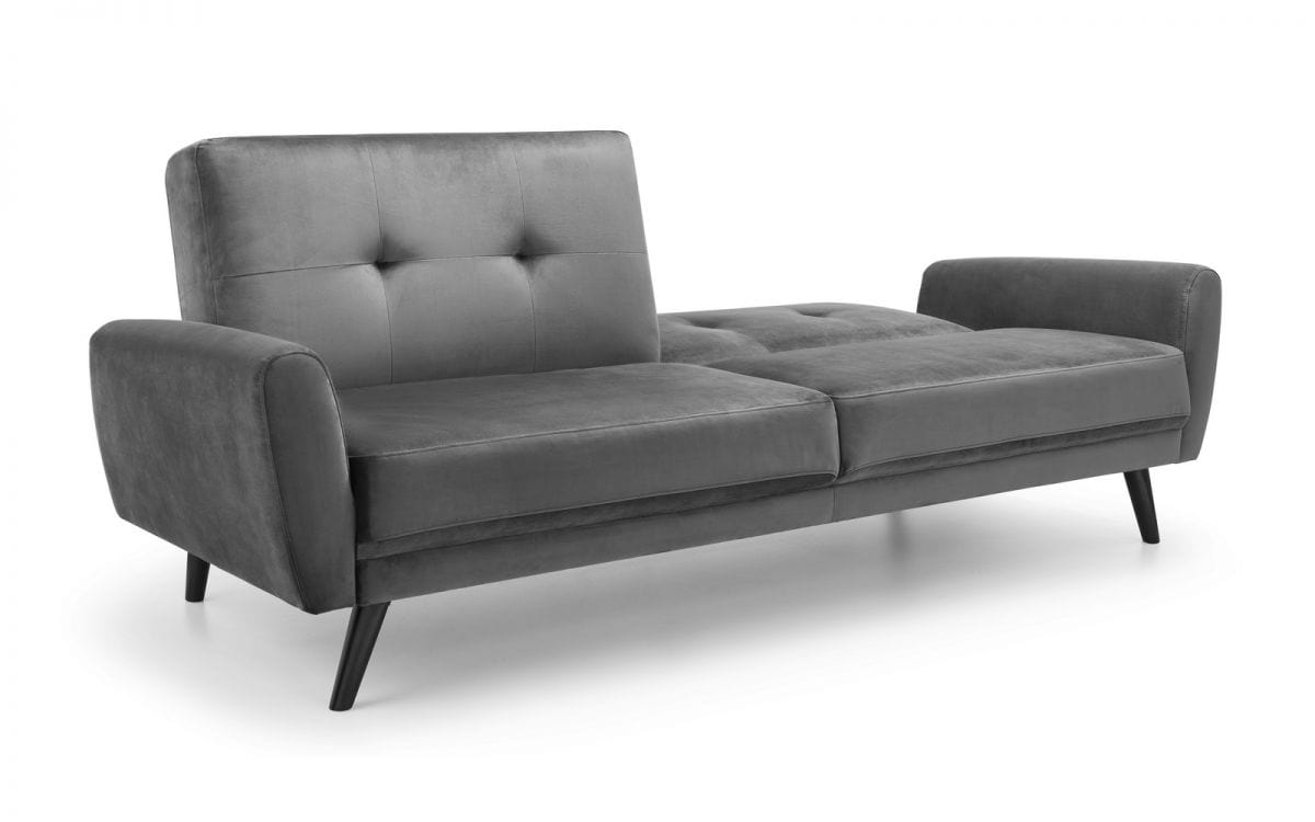Monza Sofabed In Dark Grey Velvet – Julian Bowen, view 3