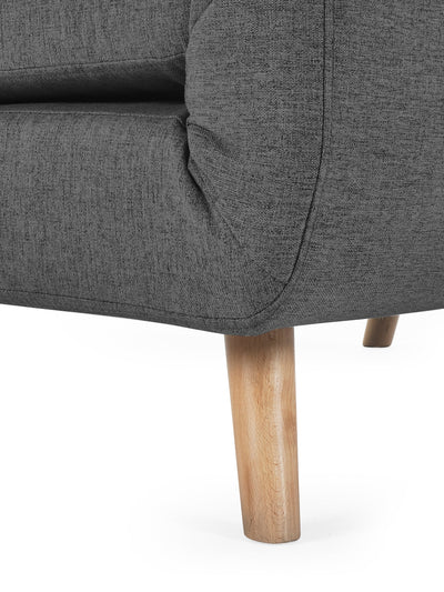Rowan Single Sofabed - Mid Grey – Julian Bowen, view 7