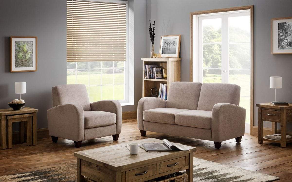 Julian Bowen Sofa Bed Vivo Sofabed In Mink Chenille Fabric Bed Kings