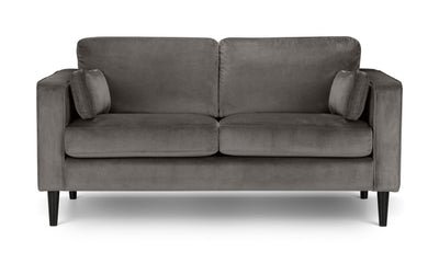 Hayward Velvet Medium 2 Seater Sofa - Grey – Julian Bowen, view 3