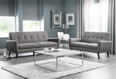Monza 2 Seater Compact Retro Sofa - Grey – Julian Bowen, view 3