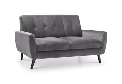 Monza 2 Seater In Dark Grey Velvet – Julian Bowen