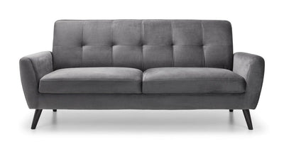 Monza 3 Seater In Dark Grey Velvet – Julian Bowen, view 3