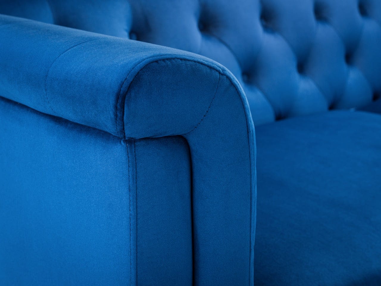 Julian Bowen Sofa Sandringham 3 Seater Sofa - Blue Velvet Bed Kings