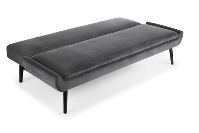 Julian Bowen Sofabeds Gaudi Curled Base Sofabed - Grey Velvet Bed Kings