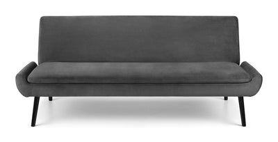 Julian Bowen Sofabeds Gaudi Curled Base Sofabed - Grey Velvet Bed Kings
