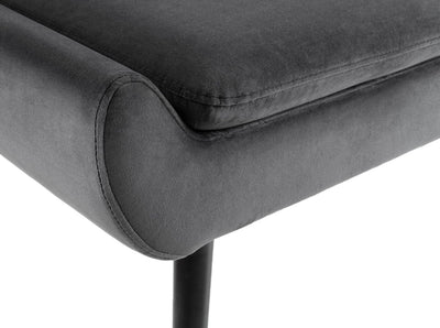 Julian Bowen Sofabeds Gaudi Curled Base Sofabed - Grey Velvet Bed Kings