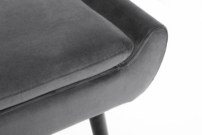 Julian Bowen Sofabeds Gaudi Curled Base Sofabed - Grey Velvet Bed Kings