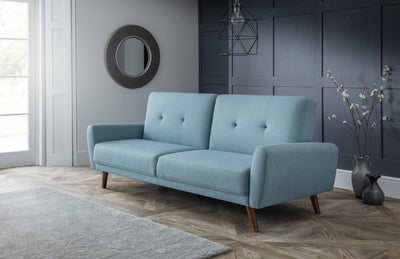 Monza Fabric Sofa Bed - Blue – Julian Bowen, view 4