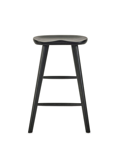 Mulu Black Solid Oak Bar Stool – Julian Bowen, view 3
