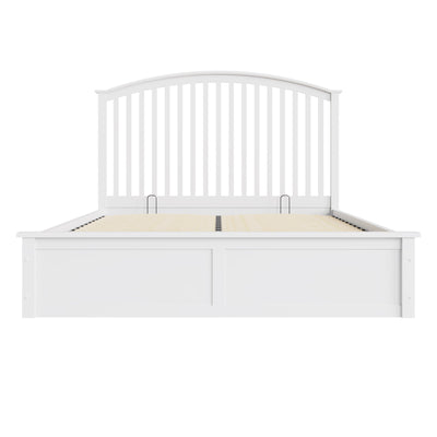Madrid Wooden Ottoman Bed White – GFW