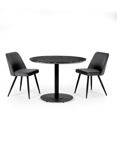 Luca 80cm Round Dining Table Black – Julian Bowen, view 8