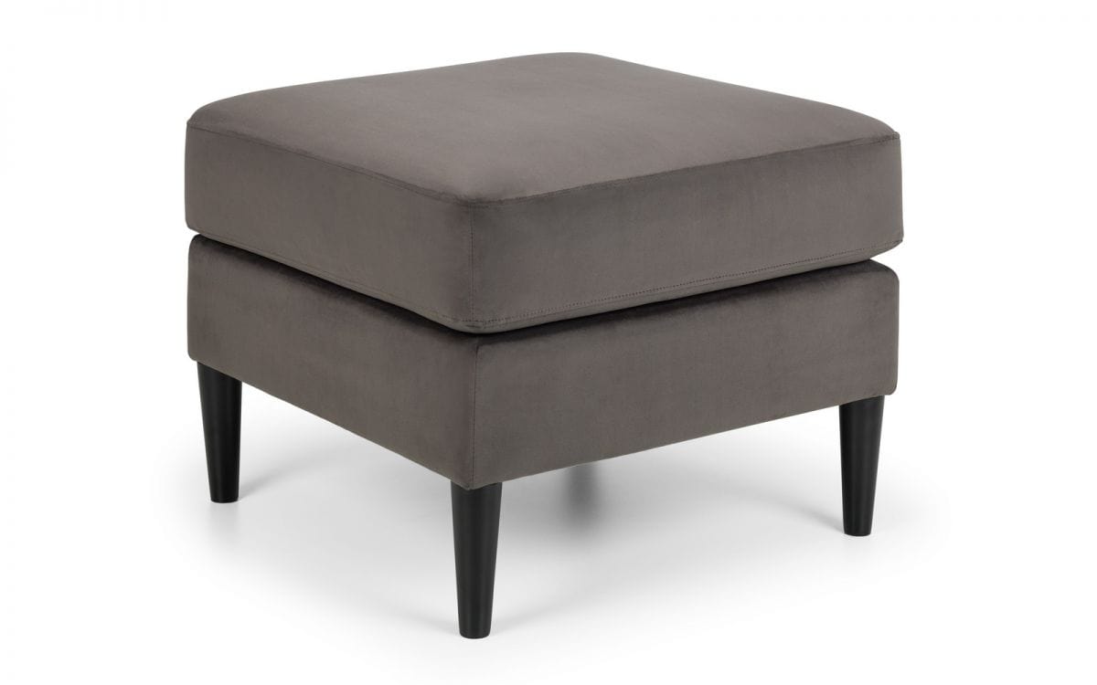 Hayward Ottoman - Grey – Julian Bowen, view 2