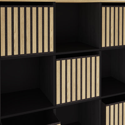 Kube 3X3 Storage Kube Black/Medium Oak – GFW, view 6