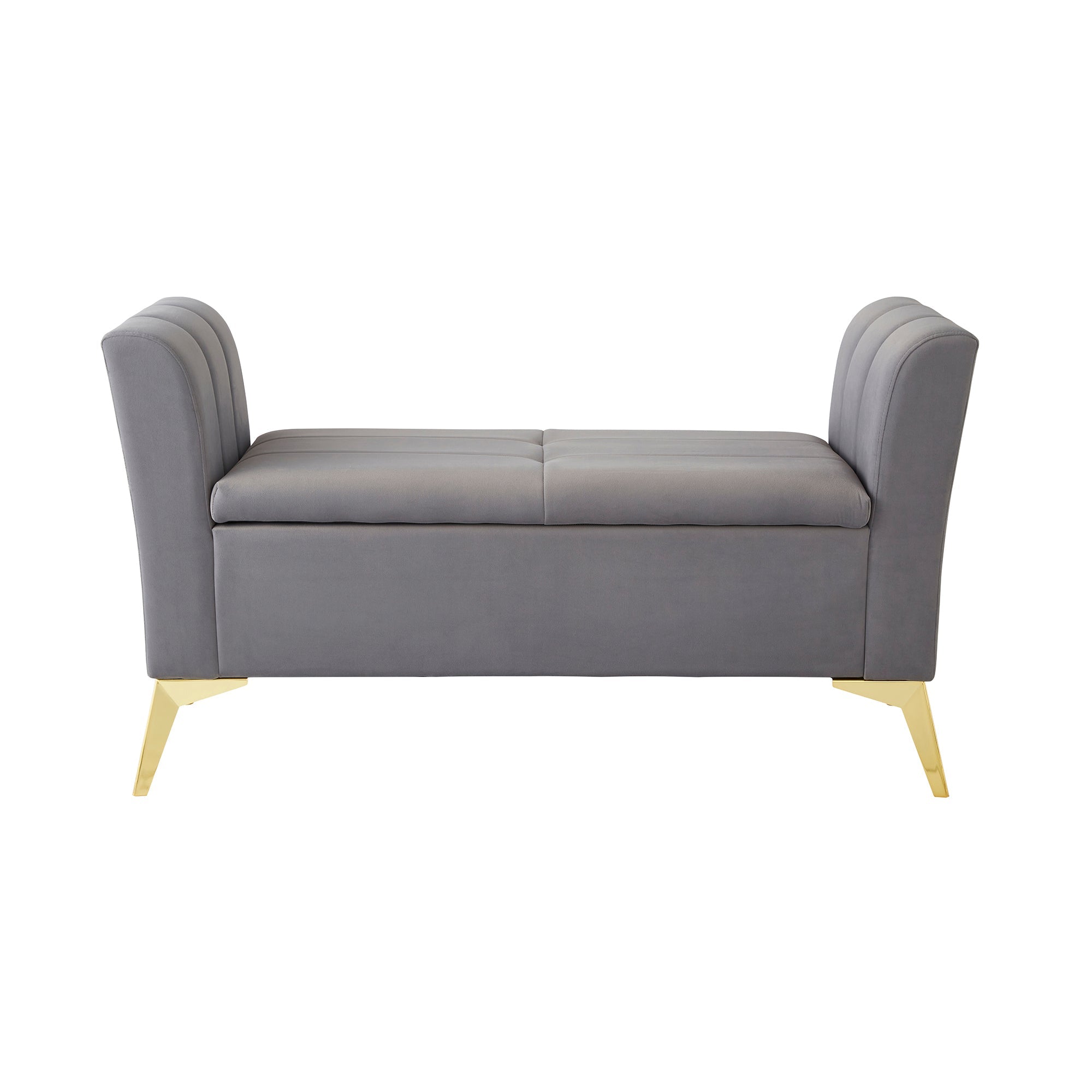 Pettine Ottoman Storage Bench Grey – GFW