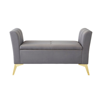 Pettine Ottoman Storage Bench Grey – GFW