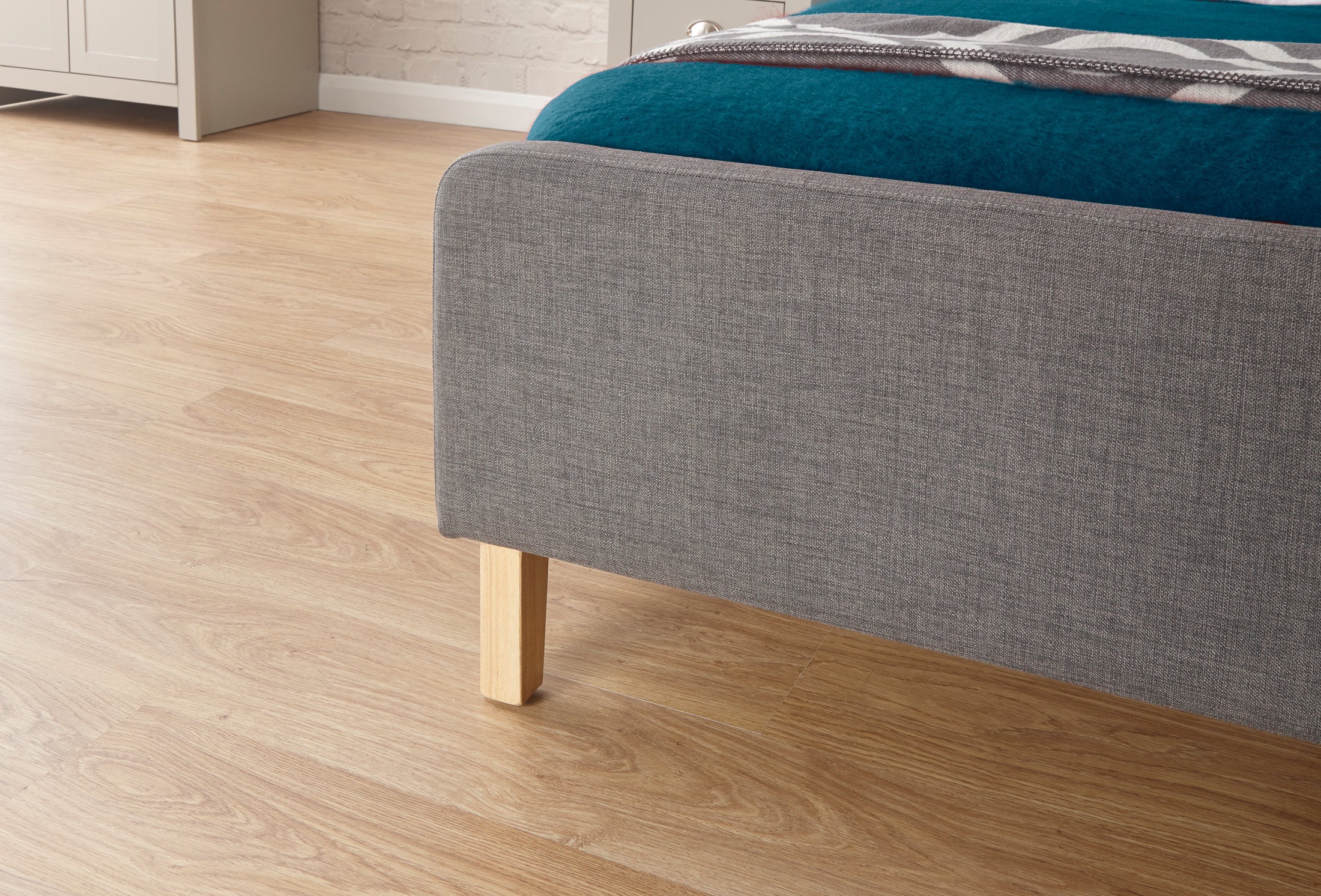 Ashbourne Fabric Upholstered Bed Grey – GFW, view 41