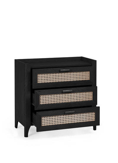 Sydney 3 Drawer Chest - Black Ash – Julian Bowen, view 3