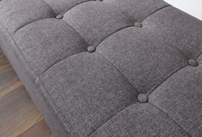 Verona Window Seat Charcoal Fabric – GFW, view 6