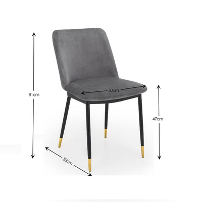 Findlay Square Table and 4 Grey Delaunay Chairs