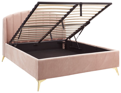 Pettine End Lift Ottoman Bed - Pink & Gold – GFW, view 14