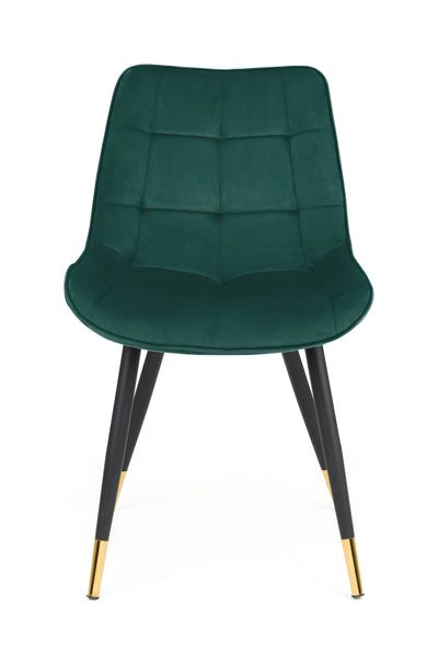 Montero Round Table and 4 Green Hadid Chairs