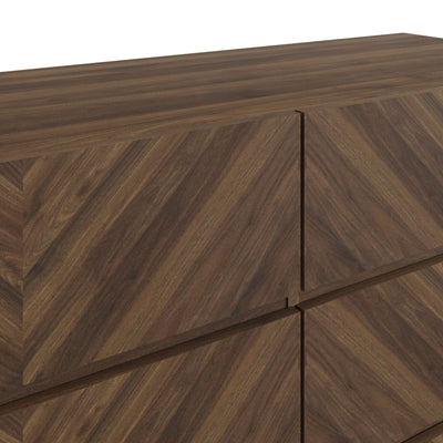 Catania 3+3 Drawer Chest Royal Walnut – GFW, view 4