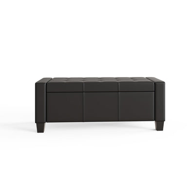 Verona Ottoman Bench Black  Pu – GFW, view 7