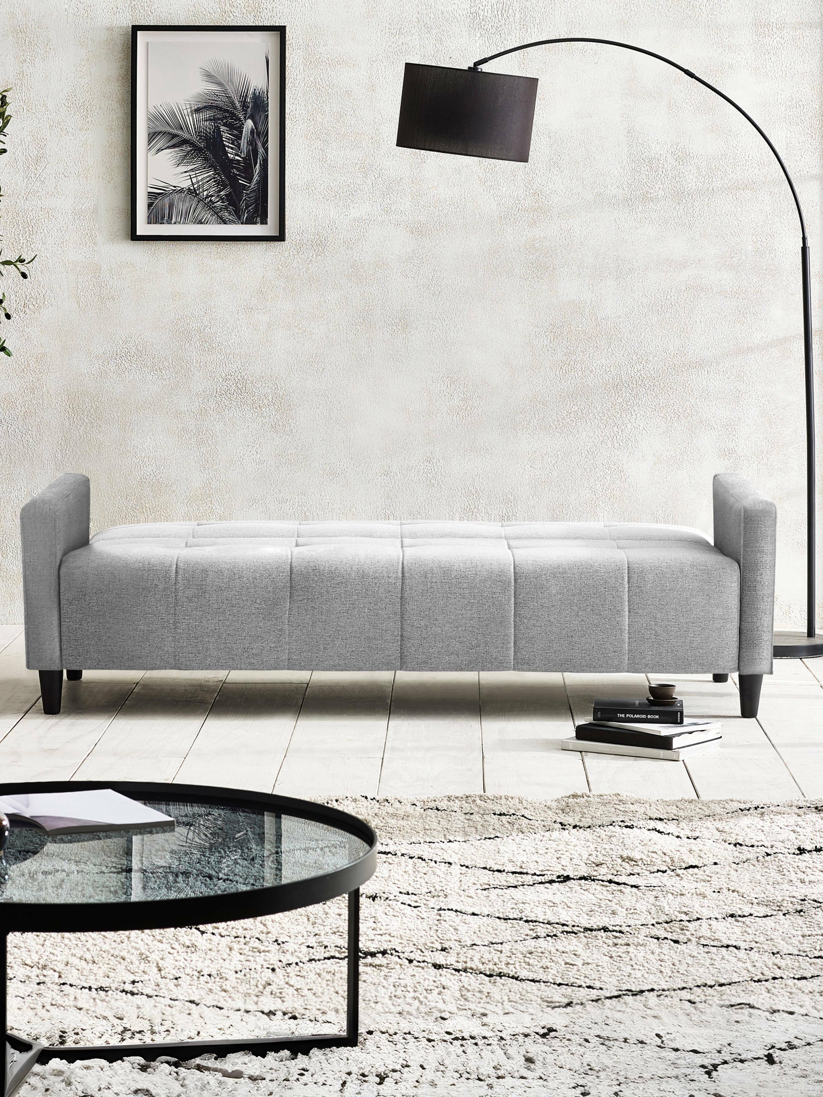 Alfie 3 Seater Grey Linen Storage Sofabed – Julian Bowen, view 16